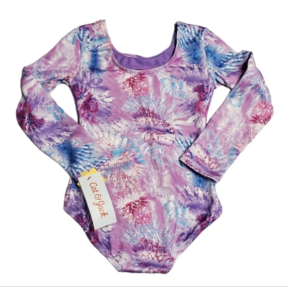 NWT Cat & Jack Girl's Purple Dance Gymnastics Leotard XS 4/5 - Picture 3 of 6